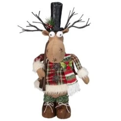 Northlight 20-in Standing Christmas Moose Figure With LED Antlers Tabletop Decor -Northlight Paradise 331054446 MainImage 001 l