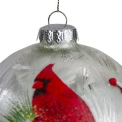 Northlight 4.5-in Red Cardinals And Pine Cones Glass Christmas Ornament -Northlight Paradise 331054450 AlternateImage2 l