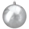 Northlight 4-in Shiny Silver Shatterproof Christmas Ball Ornament -Northlight Paradise 331054465 MainImage 001 l