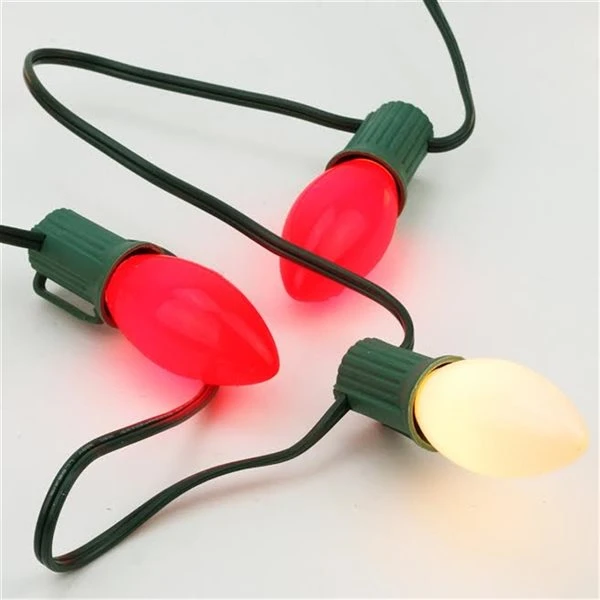 Northlight Opaque Red And White Candy Cane C7 Christmas Light Set - 25-Light 4 Northlight Opaque Red And White Candy Cane C7 Christmas Light Set - 25-Light - Image 2