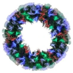 Northlight 24-in Fibre Optic Pine Christmas Wreath