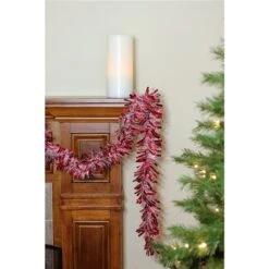 Northlight 50-ft X 4-in Red And White Wide Cut Snowblush Tinsel Christmas Garland 7 Northlight 50-ft X 4-in Red And White Wide Cut Snowblush Tinsel Christmas Garland -Northlight Paradise 331054478 AlternateImage2 l