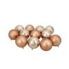 Northlight 12-Piece Almond Brown Shatterproof 2-Finish Christmas Ball Ornaments -Northlight Paradise 331054490 AlternateImage1 l