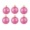 Northlight 2.75-in Bubblegum Pink Mirrored Glass Disco Ball Christmas Ornaments - 6-Piece -Northlight Paradise 331054502 MainImage 001 l
