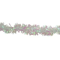 Northlight 50-ft X 4-in White Iridescent Wide Cut Tinsel Christmas Garland -Northlight Paradise 331054520 AlternateImage1 l