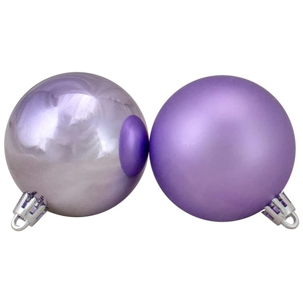 Northlight 60-Piece Amethyst Purple Shatterproof 2-Finish Christmas Ball Ornaments 3 Northlight 60-Piece Amethyst Purple Shatterproof 2-Finish Christmas Ball Ornaments