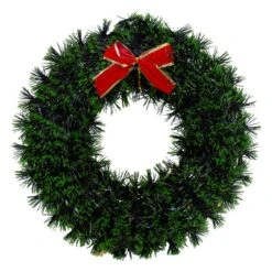 Northlight 17-in Pre-Lit Green Tinsel Artificial Christmas Wreath With A Bow -Northlight Paradise 331054524 MainImage 001 l