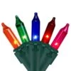 Northlight 100-Count Multicolour Mini Christmas Light Set - 20.25-ft Green Wire -Northlight Paradise 331054526 MainImage 001 l