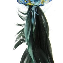 Northlight 9-in Blue And Gold Peacock Feather Jeweled Tassel Christmas Ornament