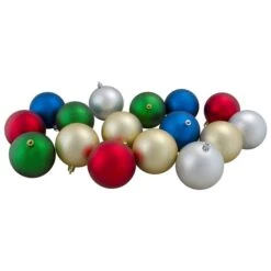 Northlight Multicoloured 2-Finish Christmas Ball Ornaments 2.5-in 60/pk -Northlight Paradise 331054534 AlternateImage2 l
