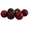 Northlight 3.25-in Burgundy Red 2-Finish Glass Ball Christmas Ornaments - 6-Piece -Northlight Paradise 331054535 AlternateImage2 l