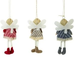 Northlight 6-in Hanging Angel Doll Christmas Ornaments - Set Of 3