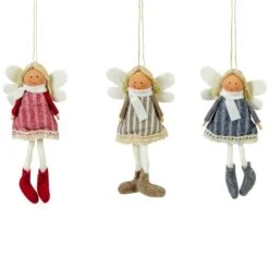 Northlight 6-in Hanging Angel Doll Christmas Ornaments - Set Of 3 -Northlight Paradise 331054536 MainImage 001 l