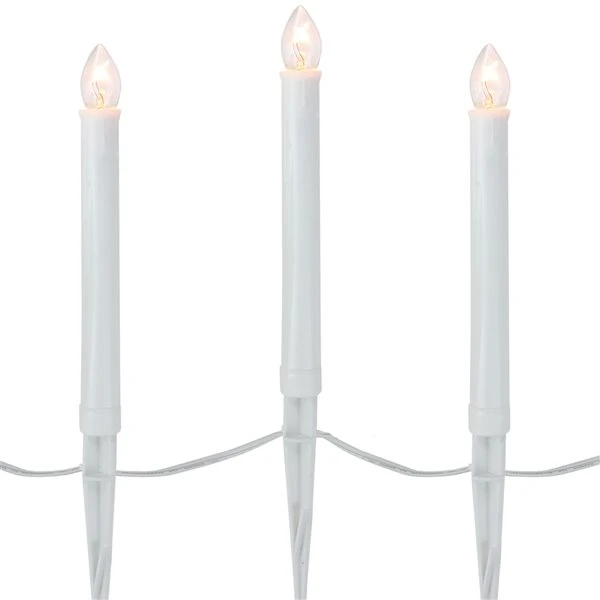 Northlight 10 White Candle Pathway Markers Christmas Lights 5 Northlight 10 White Candle Pathway Markers Christmas Lights - Image 3