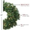 Northlight 24-in Pre-Lit Windsor Pine Artificial Christmas Wreath -Northlight Paradise 331054555 AlternateImage2 l