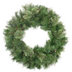 Northlight 24-in Pre-Lit Mixed Cashmere Pine Artificial Christmas Wreath -Northlight Paradise 331054566 MainImage 001 l