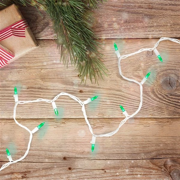 Northlight 50 Green LED Mini Christmas Lights - 16.25-ft White Wire 5 Northlight 50 Green LED Mini Christmas Lights - 16.25-ft White Wire - Image 3