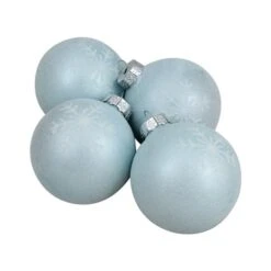 Northlight 3.25-in Blue And Silver Snowflake Glass Christmas Ball Ornaments - 4-Piece 7 Northlight 3.25-in Blue And Silver Snowflake Glass Christmas Ball Ornaments - 4-Piece -Northlight Paradise 331054576 AlternateImage2 l
