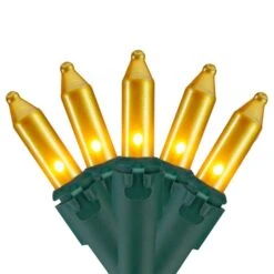 Northlight 100 Count Opaque Gold Mini Christmas Lights - 28.8-ft Green Wire 6 Northlight 100 Count Opaque Gold Mini Christmas Lights - 28.8-ft Green Wire -Northlight Paradise 331054577 MainImage 001 l