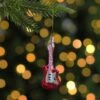 Northlight 5.25-in Red And Silver Glass Bass Guitar Christmas Ornament -Northlight Paradise 331054580 AlternateImage1 l