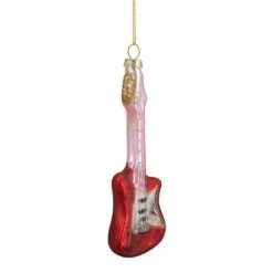 Northlight 5.25-in Red And Silver Glass Bass Guitar Christmas Ornament -Northlight Paradise 331054580 AlternateImage2 l