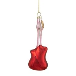 Northlight 5.25-in Red And Silver Glass Bass Guitar Christmas Ornament -Northlight Paradise 331054580 AlternateImage4 l