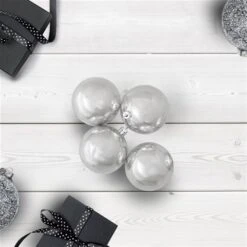 Northlight 60-Piece Silver Shatterproof Shiny Christmas Ball Ornaments -Northlight Paradise 331054582 AlternateImage1 l