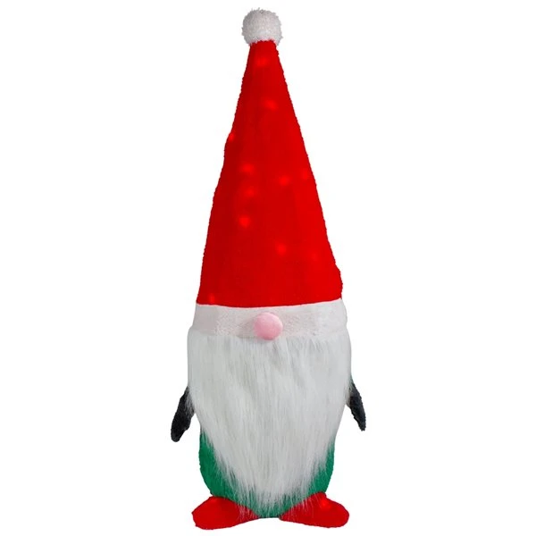 Northlight 35-in Lighted Red And Green Christmas Gnome 4 Northlight 35-in Lighted Red And Green Christmas Gnome - Image 2
