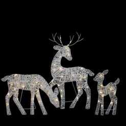 Northlight 29-in LED White Reindeer Family Outdoor Christmas Decorations - Set Of 3 -Northlight Paradise 331054593 AlternateImage2 l