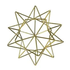 Northlight 5-in Gold Metal 3D Star Christmas Tabletop Decoration