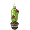 Northlight 4.75-in Green And Pink Potted Cactus Glass Christmas Ornament -Northlight Paradise 331054603 AlternateImage3 l