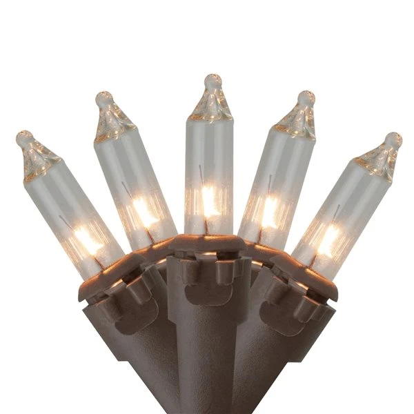 Northlight 50-Count Clear Mini Christmas Light Set - 10-ft Brown Wire 5 Northlight 50-Count Clear Mini Christmas Light Set - 10-ft Brown Wire - Image 3