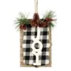 Northlight 4.75-in Black And White Buffalo Plaid 'Joy' Christmas Ornament -Northlight Paradise 331054618 MainImage 001 l