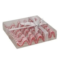 Northlight 5.75-in Red And White Sugar Coated Ribbon Candy Christmas Ornaments - 6-Piece -Northlight Paradise 331054620 AlternateImage2 l