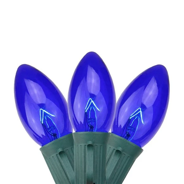 Northlight 25 Blue Transparent C9 Christmas Lights - 24-ft Green Wire 5 Northlight 25 Blue Transparent C9 Christmas Lights - 24-ft Green Wire - Image 3