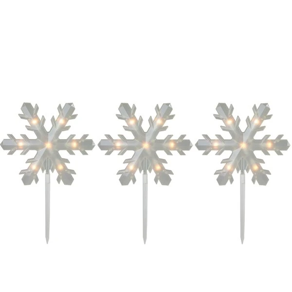Northlights 5-Light Snowflake Christmas Pathway Marker Lawn Stakes 8-ft 4 Northlights 5-Light Snowflake Christmas Pathway Marker Lawn Stakes 8-ft - Image 2