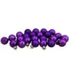 Northlight 1-in Purple 2-Finish Glass Ball Christmas Ornaments- 24-Piece -Northlight Paradise 331054642 AlternateImage2 l