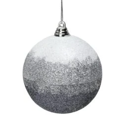 Northlight 2.75-in Grey, Silver And White Glitter Ombre Shatterproof Christmas Ball Ornament -Northlight Paradise 331054644 MainImage 001 l