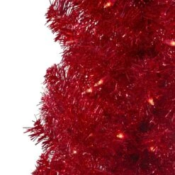Northlight 4-ft Pre-Lit Slim Red Artificial Christmas Tree - Clear Lights -Northlight Paradise 331054648 AlternateImage1 l
