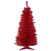 Northlight 4-ft Pre-Lit Slim Red Artificial Christmas Tree - Clear Lights -Northlight Paradise 331054648 MainImage 001 l