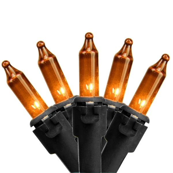 Northlight Set Of 50 Orange Mini Christmas Lights - 10-ft Black Wire 3 Northlight Set Of 50 Orange Mini Christmas Lights - 10-ft Black Wire