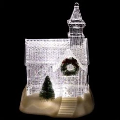 Northlight 9-in LED Lighted Icy Crystal Glitter Snow Globe Christmas House 10 Northlight 9-in LED Lighted Icy Crystal Glitter Snow Globe Christmas House -Northlight Paradise 331054657 AlternateImage1 l