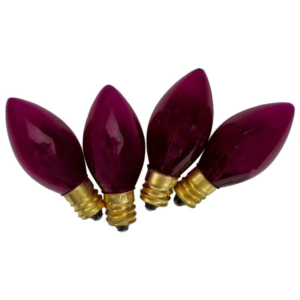 Northlight Pink Twinkle C7 Transparent Christmas Replacement Bulbs - Pack Of 4 4 Northlight Pink Twinkle C7 Transparent Christmas Replacement Bulbs - Pack Of 4 - Image 2