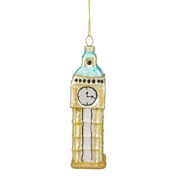 Northlight 4.75-in Black And Gold Glass Big Ben Christmas Ornament 5 Northlight 4.75-in Black And Gold Glass Big Ben Christmas Ornament - Image 3