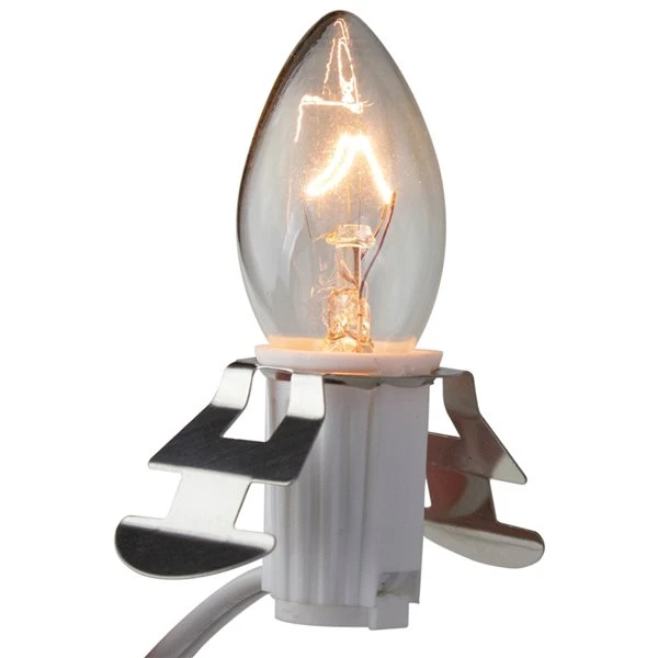 Northlight Christmas Village Replacement C7 Single Light Cord 6-ft - White Wire 5 Northlight Christmas Village Replacement C7 Single Light Cord 6-ft - White Wire - Image 3