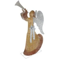 Northlight 63-in Gold LED Angel With Trumpet Outdoor Christmas Decoration 8 Northlight 63-in Gold LED Angel With Trumpet Outdoor Christmas Decoration -Northlight Paradise 331054676 AlternateImage2 l