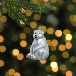 Northlight 3.75-in White Glitter Polar Bear Glass Christmas Ornament 11 Northlight 3.75-in White Glitter Polar Bear Glass Christmas Ornament -Northlight Paradise 331054681 AlternateImage1 l