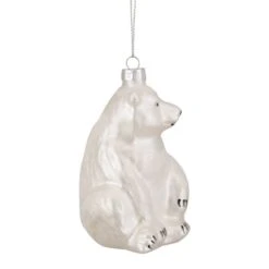 Northlight 3.75-in White Glitter Polar Bear Glass Christmas Ornament 10 Northlight 3.75-in White Glitter Polar Bear Glass Christmas Ornament -Northlight Paradise 331054681 AlternateImage3 l
