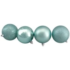 Northlight 3.25-in 32-Piece Mermaid Blue Shatterproof 4-Finish Christmas Ball Ornaments -Northlight Paradise 331054682 MainImage 001 l