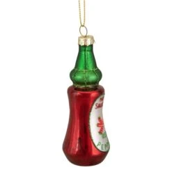 Northlight 4-in Red And Green Glass Bottle Of Hot Sauce Christmas Ornament